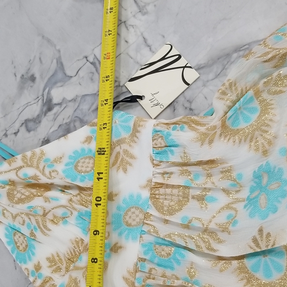 NWT Milly of New York mini dress, size 6, low back spaghetti strap, metallic - Picture 12 of 16